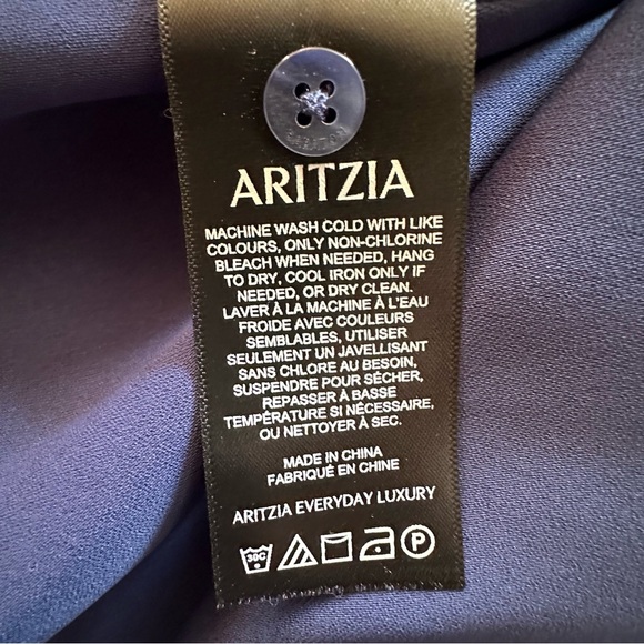 Babaton Aritzia Announcement Midi Dress Navy Blue Sz 6 - Picture 11 of 14